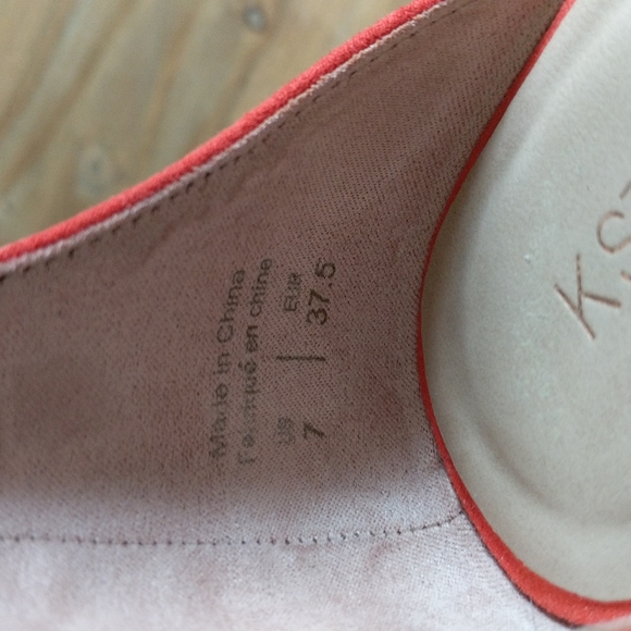 Orange sandals with block heel - Picture 3 of 5